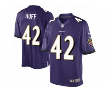 Youth Nike Baltimore Ravens #42 Marqueston Huff Limited Purple Team Color NFL Jersey