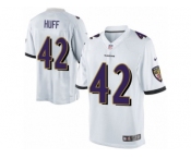 Youth Nike Baltimore Ravens #42 Marqueston Huff Limited White NFL Jersey