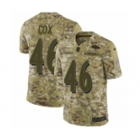 Youth Nike Baltimore Ravens #46 Morgan Cox Limited Camo 2018 Salute to Service NFL Jersey