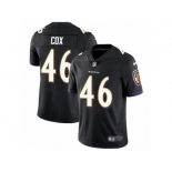 Youth Nike Baltimore Ravens #46 Morgan Cox Vapor Untouchable Limited Black Alternate NFL Jersey