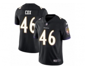 Youth Nike Baltimore Ravens #46 Morgan Cox Vapor Untouchable Limited Black Alternate NFL Jersey