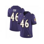 Youth Nike Baltimore Ravens #46 Morgan Cox Vapor Untouchable Limited Purple Team Color NFL Jersey