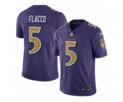 Youth Nike Baltimore Ravens #5 Joe Flacco Limited Purple Rush NFL Jersey