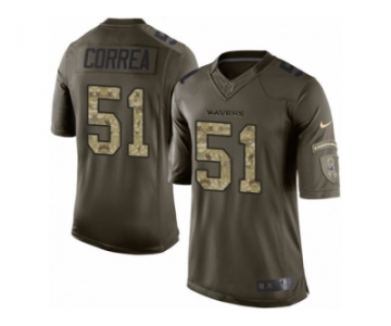 Youth Nike Baltimore Ravens #51 Kamalei Correa Limited Olive 2017 Salute to Service NFL Jersey