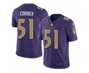 Youth Nike Baltimore Ravens #51 Kamalei Correa Limited Purple Rush NFL Jersey