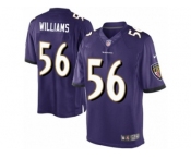 Youth Nike Baltimore Ravens #56 Tim Williams Limited Purple Team Color NFL Jersey