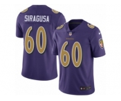 Youth Nike Baltimore Ravens #60 Nico Siragusa Limited Purple Rush NFL Jersey