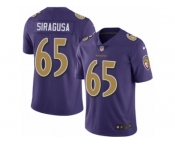 Youth Nike Baltimore Ravens #65 Nico Siragusa Limited Purple Rush NFL Jersey