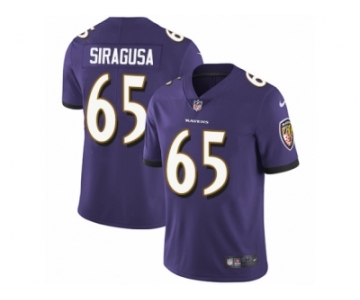 Youth Nike Baltimore Ravens #65 Nico Siragusa Purple Team Color Vapor Untouchable Limited Player NFL Jersey