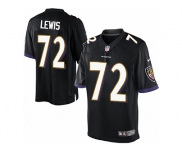 Youth Nike Baltimore Ravens #72 Alex Lewis Limited Black Alternate NFL Jersey