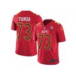 Youth Nike Baltimore Ravens #73 Marshal Yanda Limited Red 2017 Pro Bowl NFL Jersey