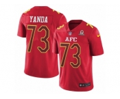 Youth Nike Baltimore Ravens #73 Marshal Yanda Limited Red 2017 Pro Bowl NFL Jersey