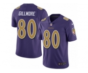 Youth Nike Baltimore Ravens #80 Crockett Gillmore Limited Purple Rush NFL Jersey