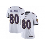 Youth Nike Baltimore Ravens #80 Crockett Gillmore Vapor Untouchable Limited White NFL Jersey