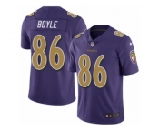 Youth Nike Baltimore Ravens #86 Nick Boyle Limited Purple Rush NFL Jersey