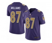 Youth Nike Baltimore Ravens #87 Maxx Williams Limited Purple Rush NFL Jersey