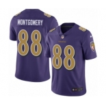 Youth Nike Baltimore Ravens #88 Ty Montgomery Limited Purple Rush Vapor Untouchable NFL Jersey