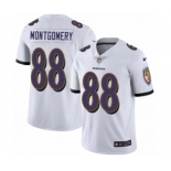 Youth Nike Baltimore Ravens #88 Ty Montgomery White Vapor Untouchable Limited Player NFL Jersey