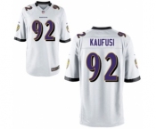 Youth Nike Baltimore Ravens #92 Bronson Kaufusi White NFL Jersey