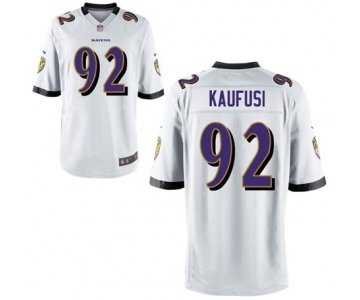 Youth Nike Baltimore Ravens #92 Bronson Kaufusi White NFL Jersey