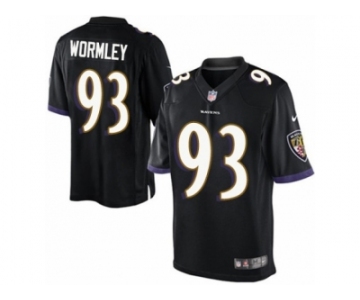 Youth Nike Baltimore Ravens #93 Chris Wormley Limited Black Alternate NFL Jersey