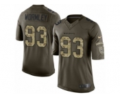 Youth Nike Baltimore Ravens #93 Chris Wormley Limited Green Salute to Service NFL Jersey