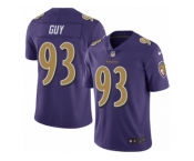 Youth Nike Baltimore Ravens #93 Lawrence Guy Limited Purple Rush NFL Jersey