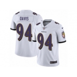 Youth Nike Baltimore Ravens #94 Carl Davis Vapor Untouchable Limited White NFL Jersey