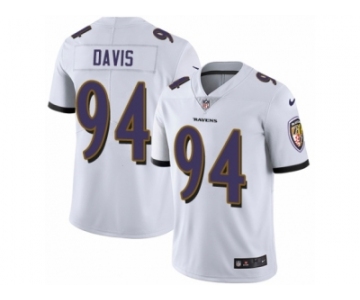 Youth Nike Baltimore Ravens #94 Carl Davis Vapor Untouchable Limited White NFL Jersey