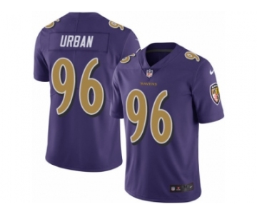 Youth Nike Baltimore Ravens #96 Brent Urban Limited Purple Rush NFL Jersey