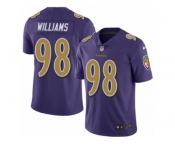 Youth Nike Baltimore Ravens #98 Brandon Williams Limited Purple Rush NFL Jersey