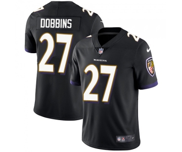 Youth Nike Ravens #27 J.K. Dobbins Black Alternate Stitched NFL Vapor Untouchable Limited Jersey