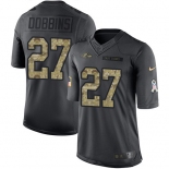 Youth Nike Ravens #27 J.K. Dobbins Black Stitched NFL Limited 2016 Salute to Service Jersey