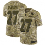 Youth Nike Ravens #27 J.K. Dobbins Camo Stitched NFL Limited 2018 Salute To Service Jersey