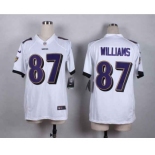 nike women nfl jerseys baltimore ravens #87 willams white[nike]