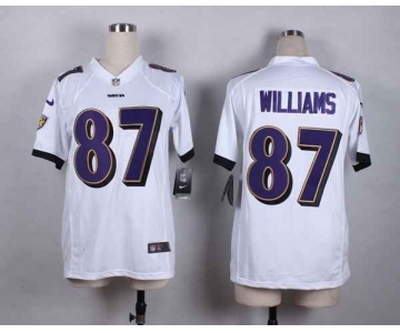 nike women nfl jerseys baltimore ravens #87 willams white[nike]