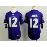 nike youth nfl jerseys baltimore ravens #12 jones purple[nike]