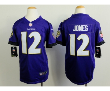 nike youth nfl jerseys baltimore ravens #12 jones purple[nike]