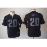 nike youth nfl jerseys baltimore ravens #20 reed black[nike impact limited]