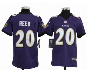 nike youth nfl jerseys baltimore ravens #20 reed purple[nike]