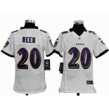 nike youth nfl jerseys baltimore ravens #20 reed white[nike]