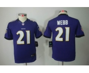 nike youth nfl jerseys baltimore ravens #21 webb purple[nike limited]