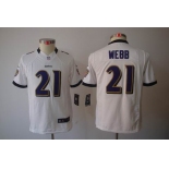 nike youth nfl jerseys baltimore ravens #21 webb white[nike limited]