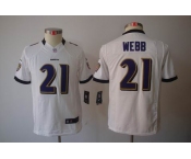 nike youth nfl jerseys baltimore ravens #21 webb white[nike limited]