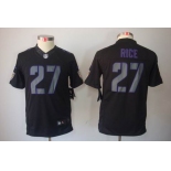 nike youth nfl jerseys baltimore ravens #27 ray rice black[nike impact limited]