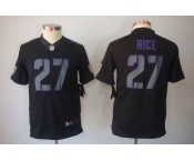 nike youth nfl jerseys baltimore ravens #27 ray rice black[nike impact limited]