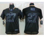 nike youth nfl jerseys baltimore ravens #27 ray rice black[nike lights out]