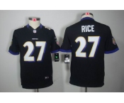 nike youth nfl jerseys baltimore ravens #27 ray rice black[nike limited]