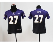 nike youth nfl jerseys baltimore ravens #27 ray rice purple[nike drift fashion][second version]