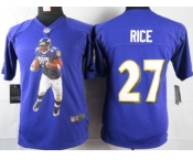 nike youth nfl jerseys baltimore ravens #27 ray rice purple[portrait fashion]